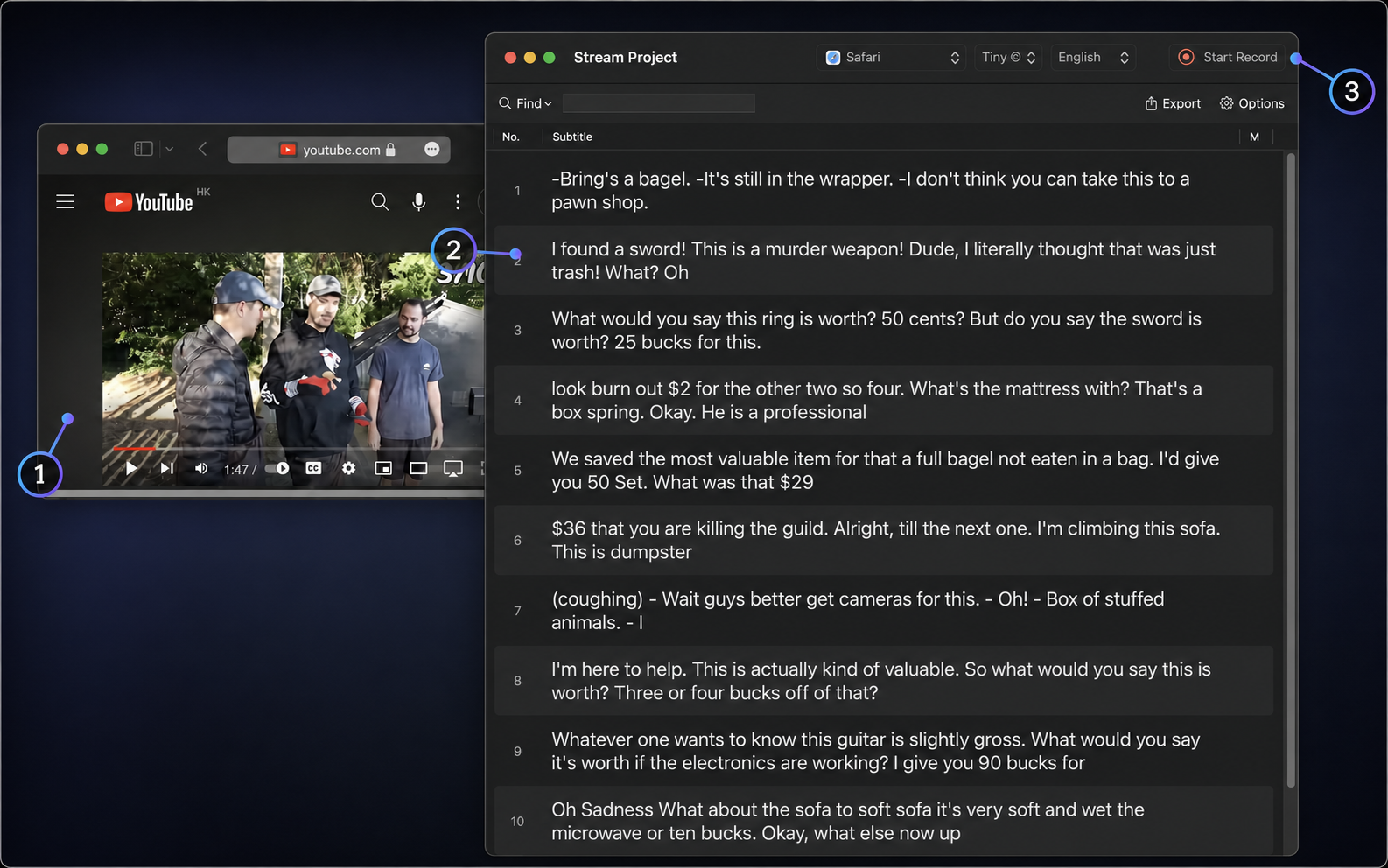 Transcribe what your Mac is playing